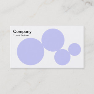 Carte De Visite Série circulaire - Bleu en poudre sur blanc