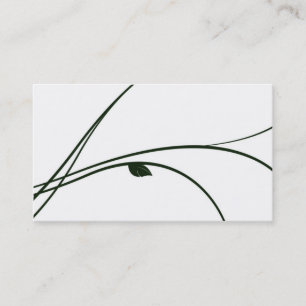 Carte De Visite Série florale - 02 - blanc/vert