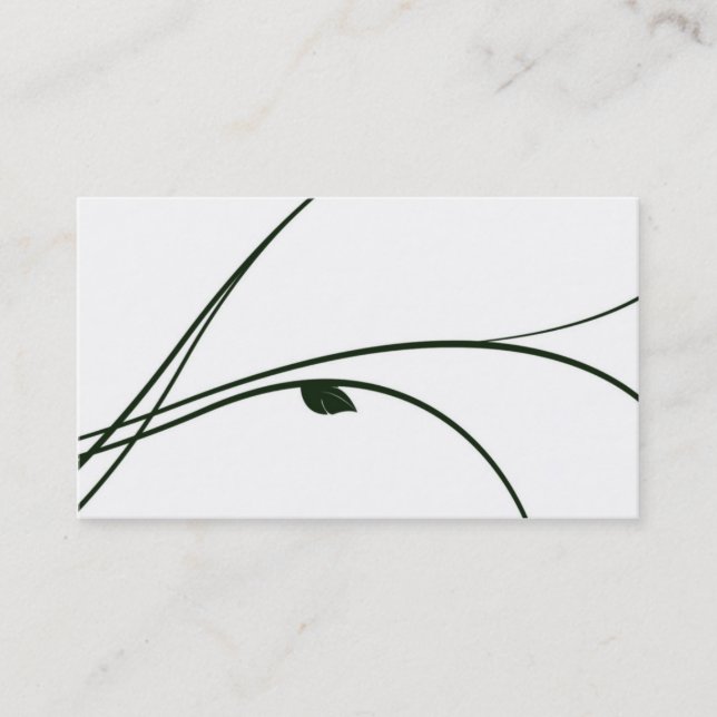 Carte De Visite Série florale - 02 - blanc/vert (Devant)