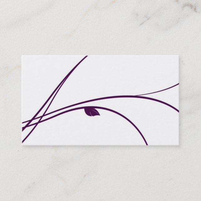 Carte De Visite Série florale - 02 - violette (Devant)