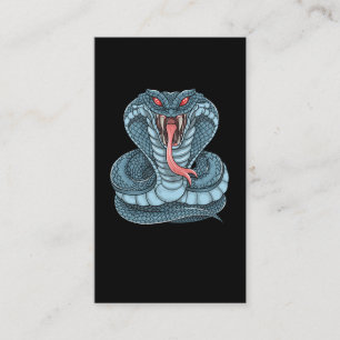 Carte De Visite Serpent Cobra Reptile dangereux