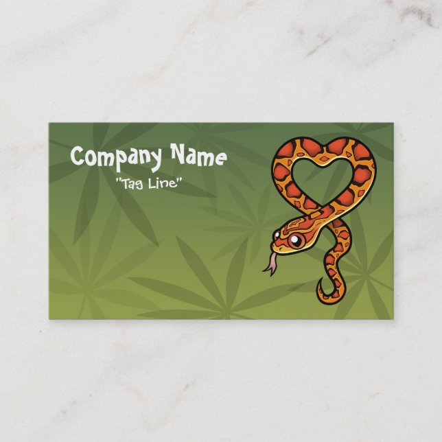 Carte De Visite Serpent de dessin animé (Devant)