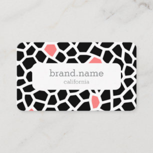 Carte De Visite Serpent Peau gris rose Mosaïque Motif Design moder