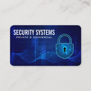 Carte De Visite Serrure Cyber Sécurité   Technologie Moderne