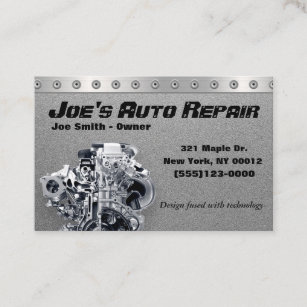 Carte De Visite Service automobile de réparation mécanique automob