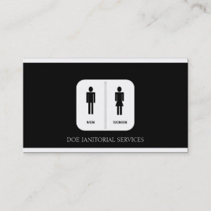 Carte De Visite Service B/W de portier/gardien/domestique