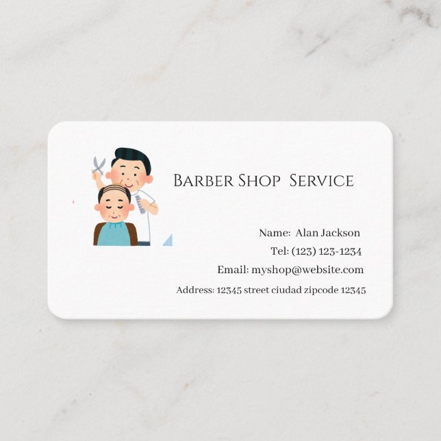 Carte De Visite Service Boutique en coiffure (Devant)
