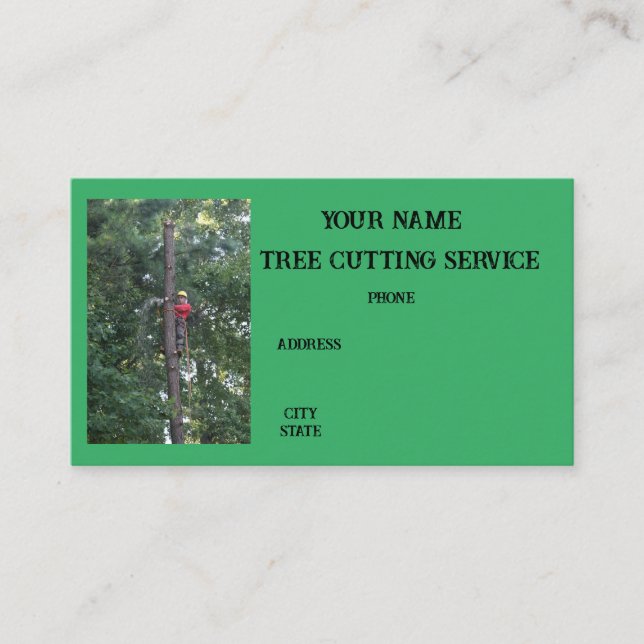 Carte De Visite Service d'abattage d'arbres (Devant)