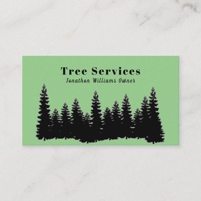 Carte De Visite Service d'ajustement de l'arbre professionnel Fore (Devant)