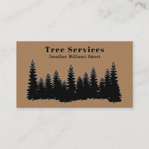 Carte De Visite Service d'ajustement de l'arbre professionnel Fore