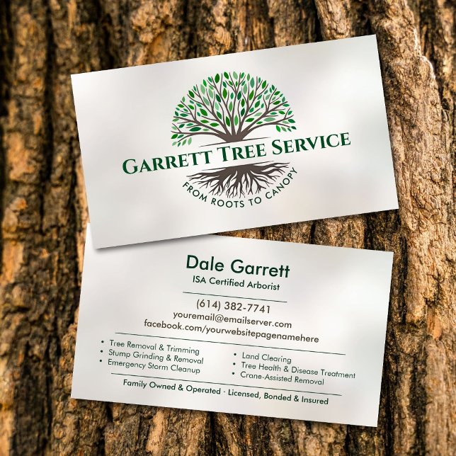 Carte De Visite Service d'arboriste professionnel  (Créateur téléchargé)