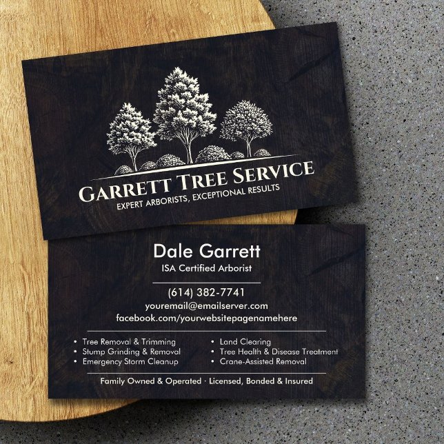 Carte De Visite Service d'arboriste professionnel  (Créateur téléchargé)