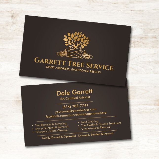 Carte De Visite Service d'arboriste professionnel  (Créateur téléchargé)