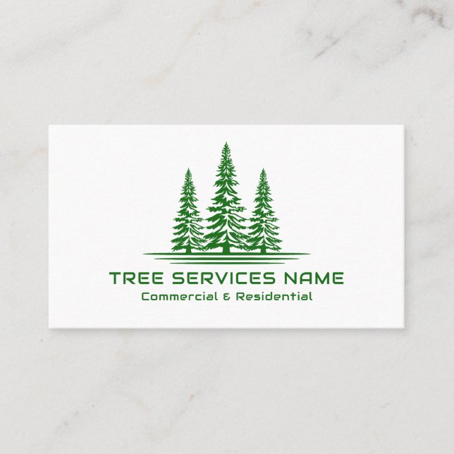 Carte De Visite Service d'arbre du logo moderne (Devant)