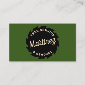 Carte De Visite Service d'arbre et vis circulaire d'enlèvement