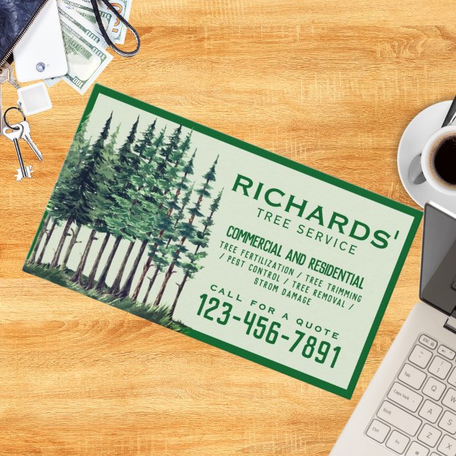 Carte De Visite Service d'arbre paysager professionnel (Créateur téléchargé)