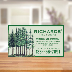 Carte De Visite Service d'arbre paysager professionnel