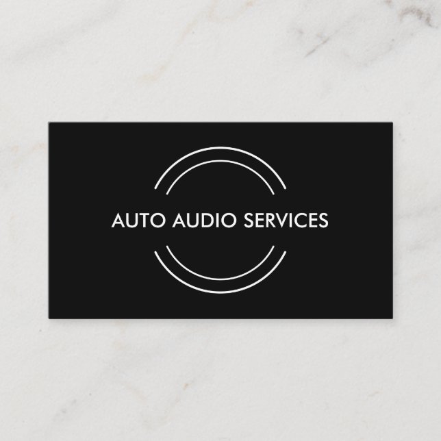 Carte De Visite Service d'audio automobile (Devant)