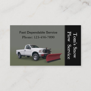 Carte De Visite Service de camion à neige