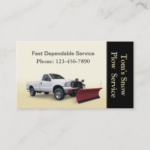 Carte De Visite Service de camion à neige