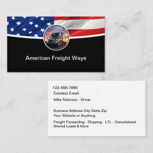 Carte De Visite Service de camionnage patriotique moderne cool