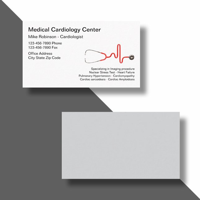 Carte De Visite Service de cardiologie Médicale (Créateur téléchargé)