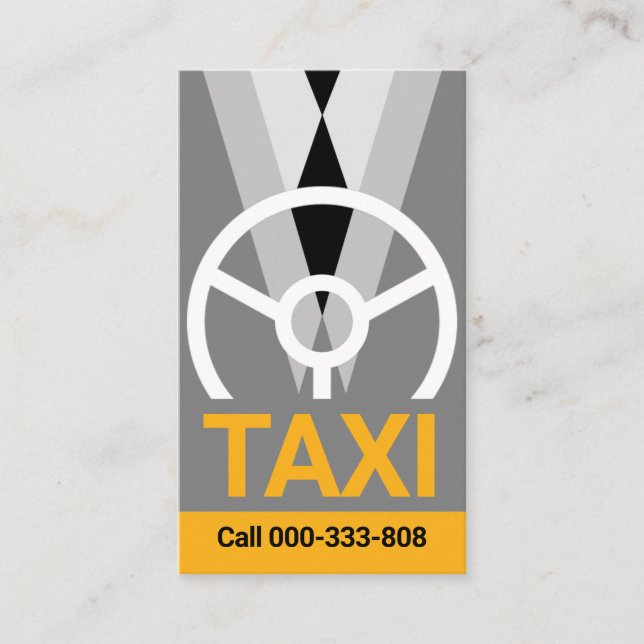 Carte De Visite Service de chauffeur de taxi Chauffeur (Devant)
