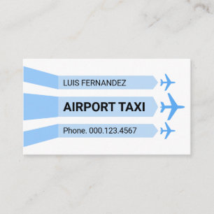 Carte De Visite Service de chauffeur de taxi pour pistes d'aéropor