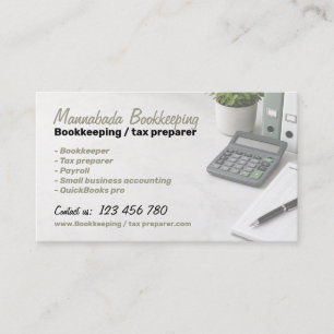 Carte De Visite Service de comptabilité et de préparation de décla