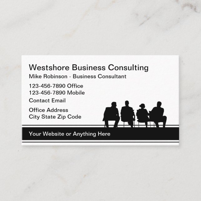 Carte De Visite Service de conseil en entreprise simple (Devant)