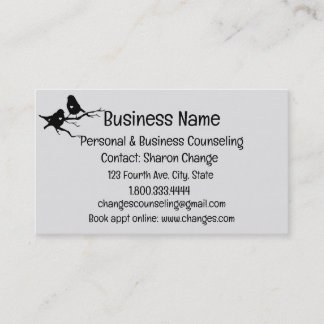 Carte De Visite Service de conseil personnel de deux silhouettes d