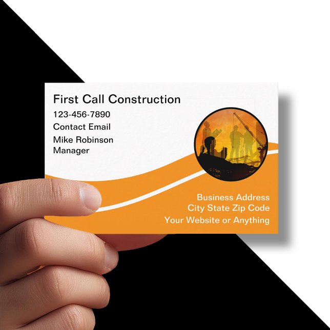 Carte De Visite Service de construction moderne unique  (Créateur téléchargé)