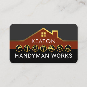 Carte De Visite Service de construction tout corps d'état Gold Roo