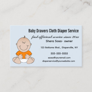 Carte De Visite Service de couche en tissu modifiable