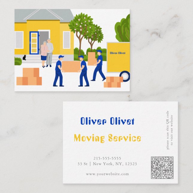 Carte De Visite Service de déménagement à domicile (Devant / Derrière)