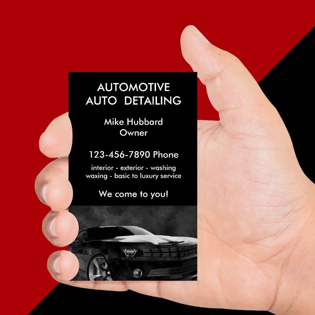 Carte De Visite Service de detailing automobile mobile (Créateur téléchargé)