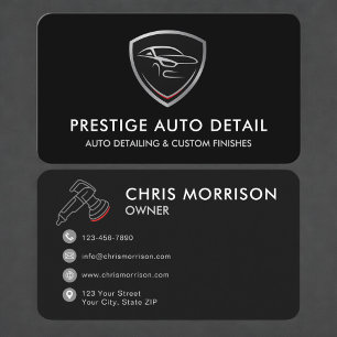 Carte De Visite Service de détallage de lavage de voiture professi