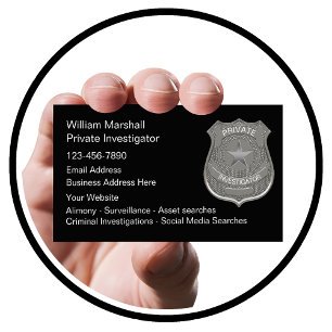 Carte De Visite Service de détective enquêteur privé