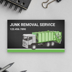 Carte De Visite Service de Enlèvement de Déchets de Camion à Ordur