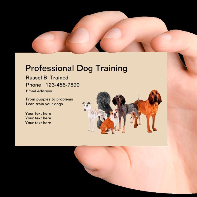 Carte De Visite Service de formation professionnelle des chiens (Créateur téléchargé)
