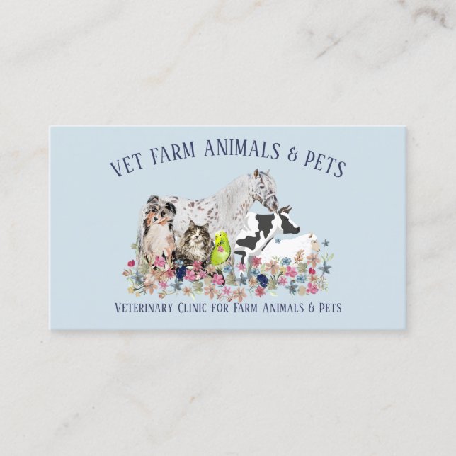Carte De Visite Service de garde d'animaux (Devant)