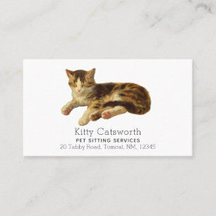 Carte De Visite Service de garde d'animaux de compagnie Art de cha