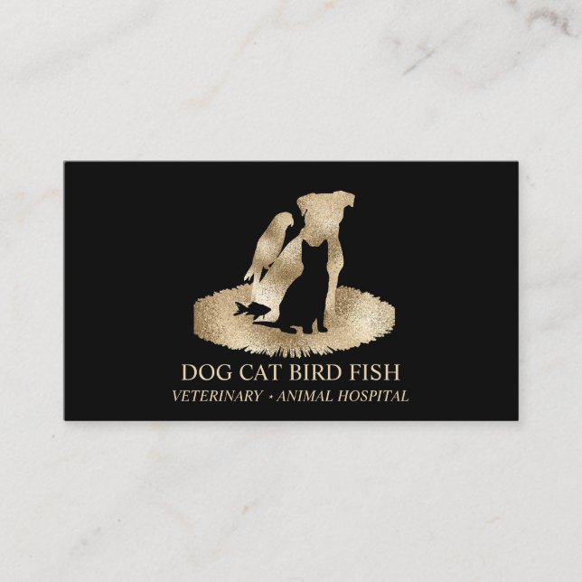 Carte De Visite Service de garde d'animaux de compagnie de l'hôpit (Devant)