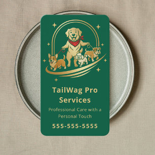 Carte De Visite Service de garde d'animaux moderne Promeneur de ch