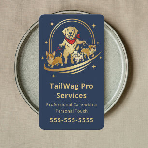 Carte De Visite Service de garde de chien de luxe, de promenade et