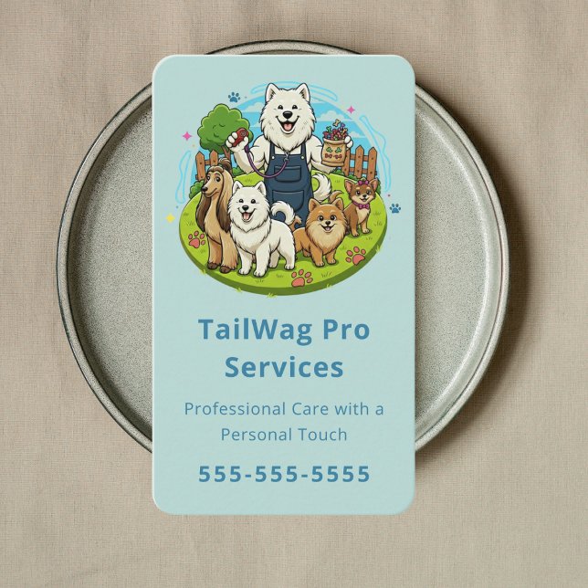 Carte De Visite Service de garde de mignon animaux Compagnon de ch (Créateur téléchargé)