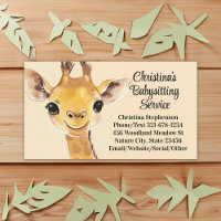 Service de garde d'enfants nounou girafe mignonne