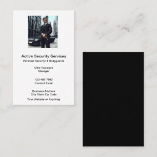 Carte De Visite Service de garde du corps de sécurité personnelle