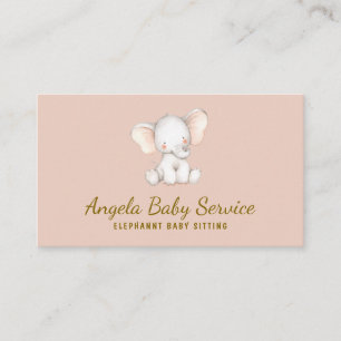 Carte De Visite Service de garde pour bébé Elephant