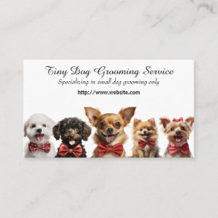 Carte De Visite Service De Grooming De Chien Minuscule